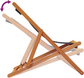 vidaXL Καρέκλες Παραλίας Πτυσσόμενες 2 τεμ. Μαύρες Υφασμάτινες