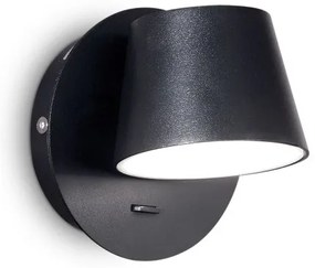 Απλίκα φωτιστικό τοίχου LED Gim λευκό μαύρο Ideal Lux-167121-Μαύρο 167121