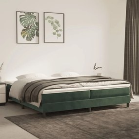 ΚΡΕΒΑΤΙ BOXSPRING ΜΕ ΣΤΡΩΜΑ ΣΚΟΥΡΟ ΠΡΑΣΙΝΟ 200X200ΕΚ. ΒΕΛΟΥΔΙΝΟ 3144354