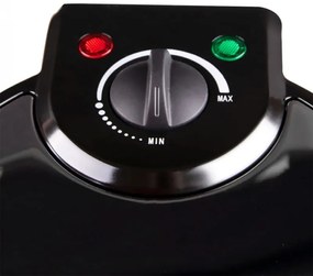 Βαφλιέρα  σε σχήμα καρδιάς Voltz V51442GA, 1300W, 5 μικρότερες βάφλες με σχήμα καρδιάς, Ρύθμιση θερμοκρασίας, Ανοξείδωτο ατσάλι / μαύρο