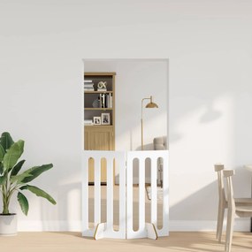 vidaXL Αναδιπλούμενη περίφραξη κατοικίδιων 2 pcs Λευκός