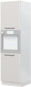 Επιδαπέδιο ντουλάπι φούρνου ψηλό Modena K21-60-2KR-Λευκό γυαλιστερό - 60.00Χ60.00Χ216.00cm