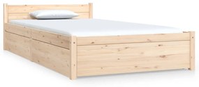 vidaXL Πλαίσιο Κρεβατιού με Συρτάρια 90 x 190 εκ Single