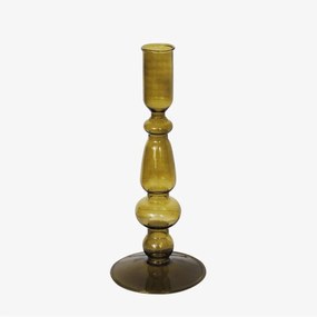 Κηροπήγιο 00.03.32563 Φ8,5Η20,5cm Green Glass