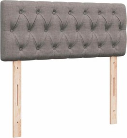vidaXL Κρεβάτι Boxspring με Στρώμα Taupe 120x190 εκ. Υφασμάτινο