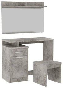 Dressing table with mirror Olympus in anthracite antique colour 90.5x39.5x75 εκ.