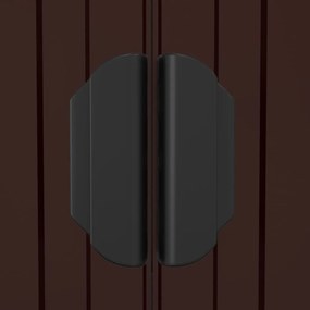 vidaXL Αποθήκη Κήπου Σκούρο καφέ 192x108x223 εκ. Γαλβανισμένο Ατσάλι