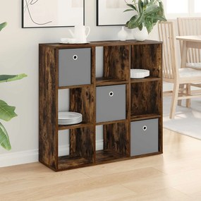 vidaXL Πλαϊνό γραφείο Καπνιστό Δρύς 88,5 x 29 x 84,5 εκ.