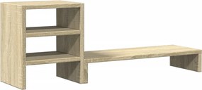 vidaXL Βάση Οθόνης με Organiser Γραφείου Sonoma Δρυς από Επεξ. Ξύλο