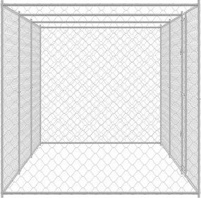 vidaXL Κλουβί σκύλου Ασημί 600 x 200 x 200 εκ. Επικαλυμμένος Χάλυβας