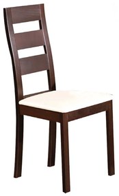 Καρέκλα Miller Ε782 45x52x97cm Σκ.Καρυδί-Εκρού Wood, Technoderma