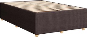 vidaXL Κρεβάτι box spring με στρώμα Σκούρο Καφέ 120 x 200 cm Ύφασμα