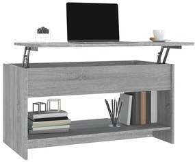 vidaXL Τραπεζάκι Σαλονιού Γκρι Sonoma102x50x52,5 εκ.Επεξεργασμένο Ξύλο