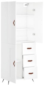 vidaXL Ντουλάπι Λευκό 69,5x34x180 εκ. από Επεξεργασμένο Ξύλο