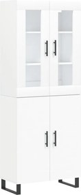 vidaXL Ντουλάπι Λευκό 69,5x34x180 εκ. από Επεξεργασμένο Ξύλο