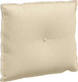 vidaXL Μαξιλάρι Πλάτης Κρεμ 60 x 19 x 50 εκ ύφασμα