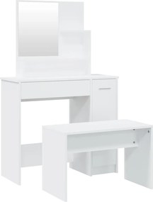 vidaXL Μπουντουάρ Σετ Σετ Λευκό 86,5 x 35 x 136 εκ.