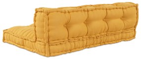 vidaXL Κουβέρτα Καναπέ Παλέτας 2 pcs Κίτρινο 60 x 40 εκ. Βαμβάκι