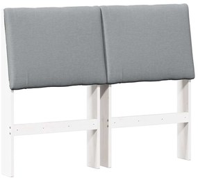 vidaXL Ταπετσαρισμένο κεφαλάρι Ανοιχτό γκρι 135 cm