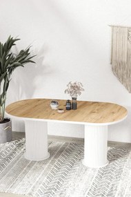 Stewehome Σετ Τραπεζαρίας με 6 Καρέκλες Δρυς 80x160 cm
