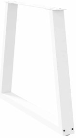 vidaXL Πόδια Τραπεζαρίας Σχήματος V 2 τεμ. Λευκά 80x(72-73,3) εκ. Ατσάλι