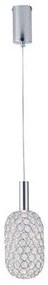 Κρεμαστό Φωτιστικό Οροφής LED 6,3W Οβάλ Arte Illumina Perforato Eurolamp-144-15066-Χρώμιο 144-15066