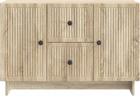 vidaXL Πλαϊνό γραφείο με συρτάρι Sonoma Δρυς 89 x 34,5 x 60 εκ.