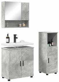 vidaXL Σετ Επίπλων Μπάνιου 3 pcs Γκρι σκυροδέματος 61 x 35 x 64 εκ.