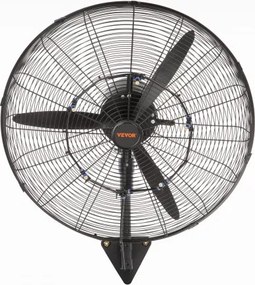 VEVOR 24" Oscillating Wall Mist Fan Metal 3 Speeds 115W