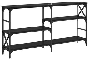 vidaXL Τραπέζι κονσόλας με ράφι Μαύρη Οξυά 150 x 29 x 76,5 εκ