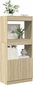 vidaXL Ντουλάπι Sonoma Δρυς 63x33x140 εκ. από Επεξεργασμένο Ξύλο