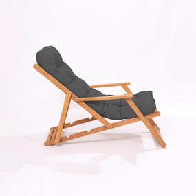 Καρέκλα Κήπου Γκρι / Φυσικό GRAEROS 50x50x81
