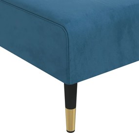 vidaXL Ανάκλιντρο Μπλε Βελούδινο