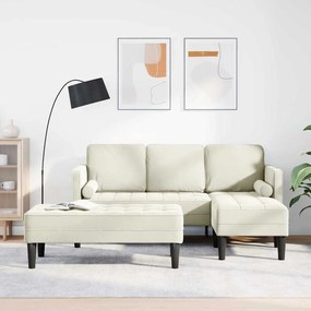 vidaXL Σετ Καναπέ 2 pcs Κρεμ 173 x 131 x 67 εκ Βελούδο