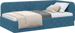 vidaXL Κρεβάτι Γωνίας Μπλε 90 x 200 cm Βελούδο