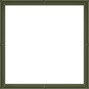 vidaXL Ζαρντινιέρα Λαδί 100x100x30 εκ. από Χάλυβα