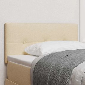 vidaXL Ρυθμιζόμενη Κρεβατοκεφαλή με κεφαλάρι Κρεμ 80 cm ύφασμα