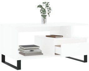 vidaXL Τραπεζάκι Σαλονιού Λευκό 90 x 49 x45 εκ. από Επεξεργασμένο Ξύλο