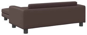 vidaXL Κρεβάτι Σκύλου με Προέκταση Καφέ 100x50x30 εκ. Συνθετικό Δέρμα