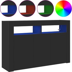 vidaXL Πλαϊνό γραφείο Μαύρο 116 x 30 x 75 εκ. Επεξεργασμένο ξύλο
