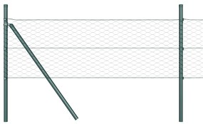 vidaXL Εξάγωνος Φράκτης Πράσινος 0.4x100m, Χάλυβας