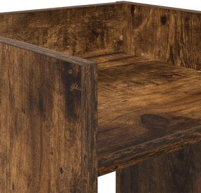 vidaXL Βάση φυτών Καπνιστή Δρυς 30 x 30 x 60 cm