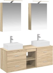 vidaXL Σετ Επίπλων Μπάνιου 5 pcs Sonoma Δρυς