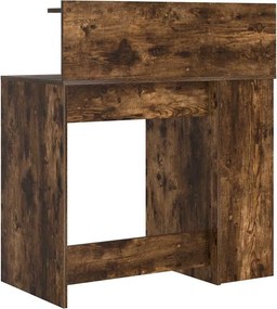 vidaXL Γραφείο Καπνιστό Δρύς 90 x 48 x 101,5 εκ. Επεξεργασμένο ξύλο