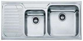 Franke New Infinito INX 621-N Λείος Νεροχύτης Ιnox Ποδιά αριστερά 90cm