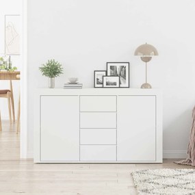 vidaXL Πλαϊνό γραφείο Λευκό 120 x 36 x 69 εκ Επεξεργασμένο ξύλο