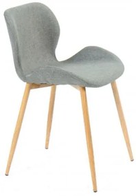 LILIAN καρέκλα Μεταλλική Φυσικό/Ύφ.Αν.Γκρι 46x48x75 cm ΕΜ766,1