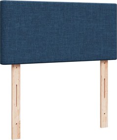 vidaXL Κρεβάτι Boxspring με Στρώμα Μπλε 100 x 200 εκ. Υφασμάτινο