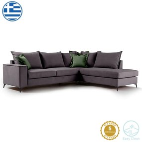 Intrahome Γωνιακός καναπές αριστερή γωνία TAURUSRA Intrahome ύφασμα ανθρακί-κυπαρισσί 290x235x95εκ | SKU: INTRAPA-279111146