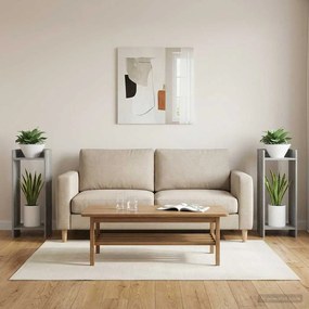 vidaXL Βάση φυτών 2 τεμ. Γκρι Sonoma 30 x 30 x 80 cm